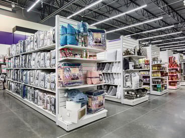 Gordmans - Tall double sided gondolas with end cap